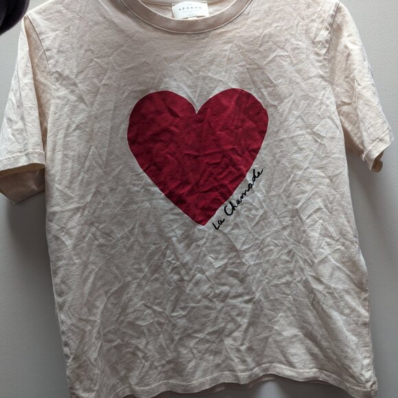 La Chamade T-Shirt | Cream/Red - Size S - Picture 2 of 3